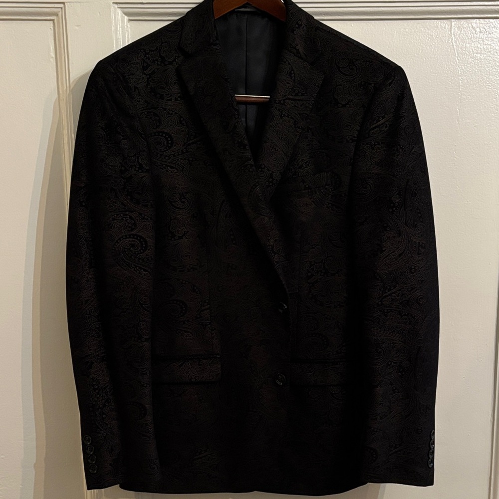 Bar III Black Paisley Blazer